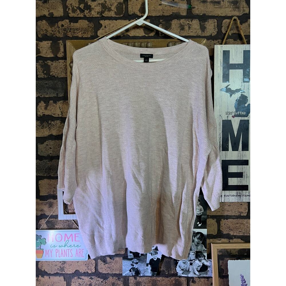 Large quarter length bubble sleeve Ann Taylor Large Sweater